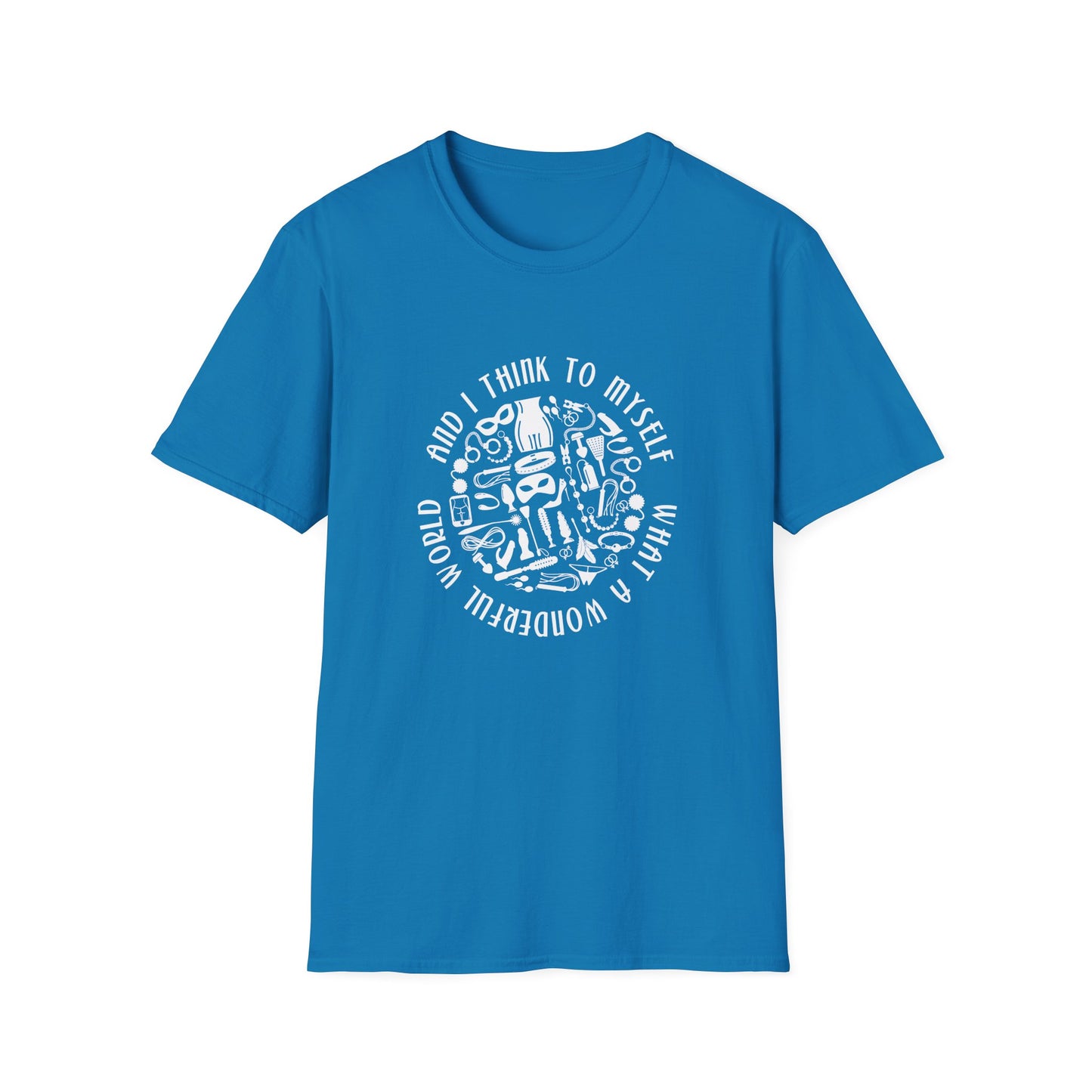 What a Wonderful World Adult Toys BDSM T-Shirt for Grownup Playtime. Perfect Gift for your BDSM Kink Parter