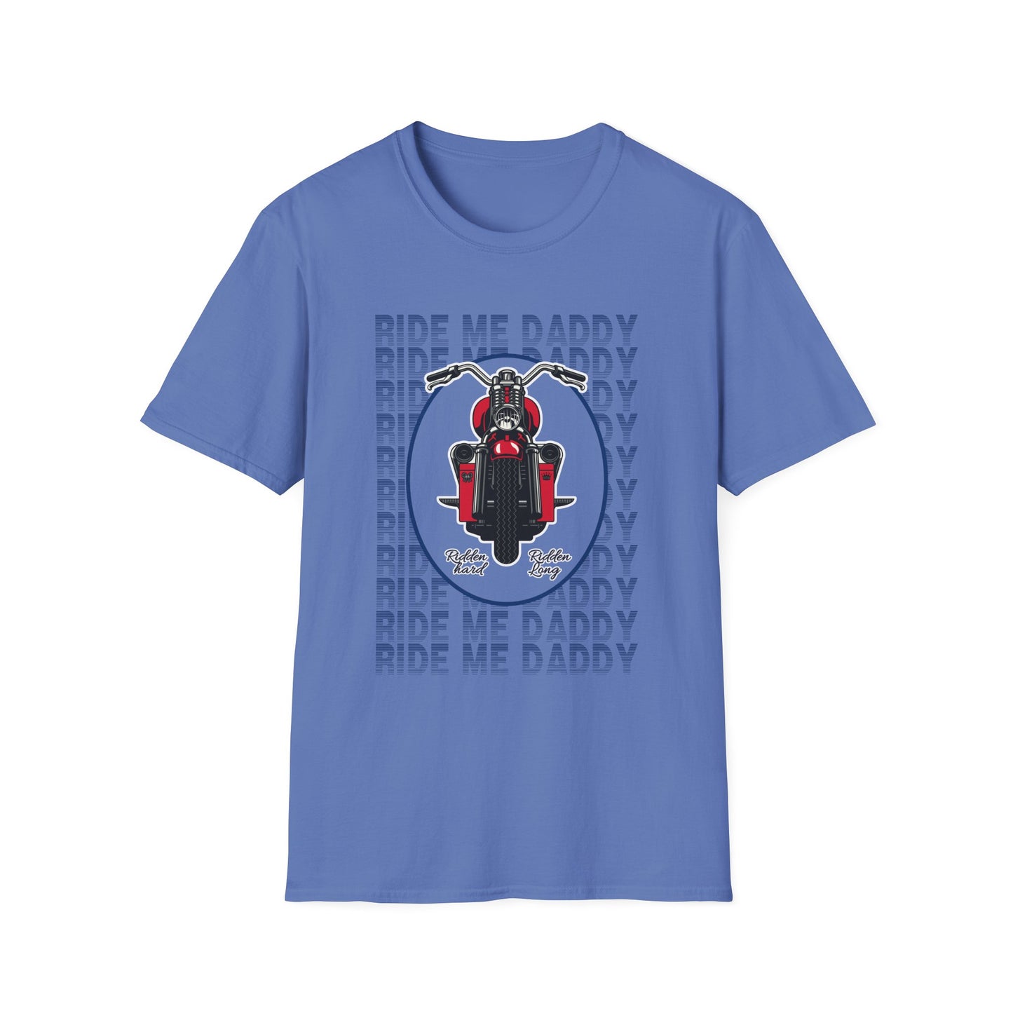 Ride Me Daddy Motorcycle Princess Adult T-Shirt. Spicy Kink Motorcycle T-Shirt