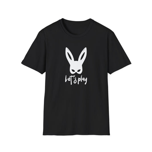 Lets Play Bunny T-Shirt for Adult Playtime, Perfect gift for your Kink Partner