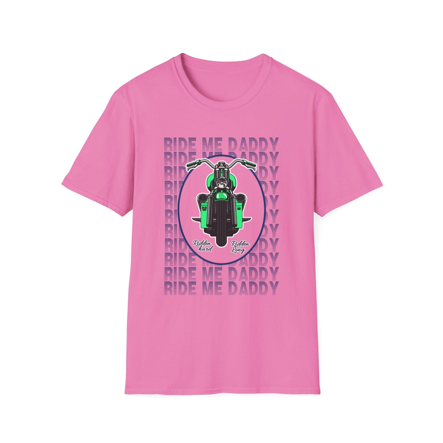 Ride Me Daddy Motorcycle Princess Adult T-Shirt. Spicy Kink Motorcycle T-Shirt