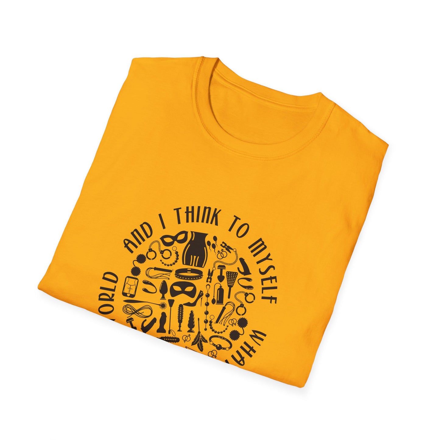 What a Wonderful World Adult Toys BDSM T-Shirt for Grownup Playtime. Perfect Gift for your BDSM Kink Parter