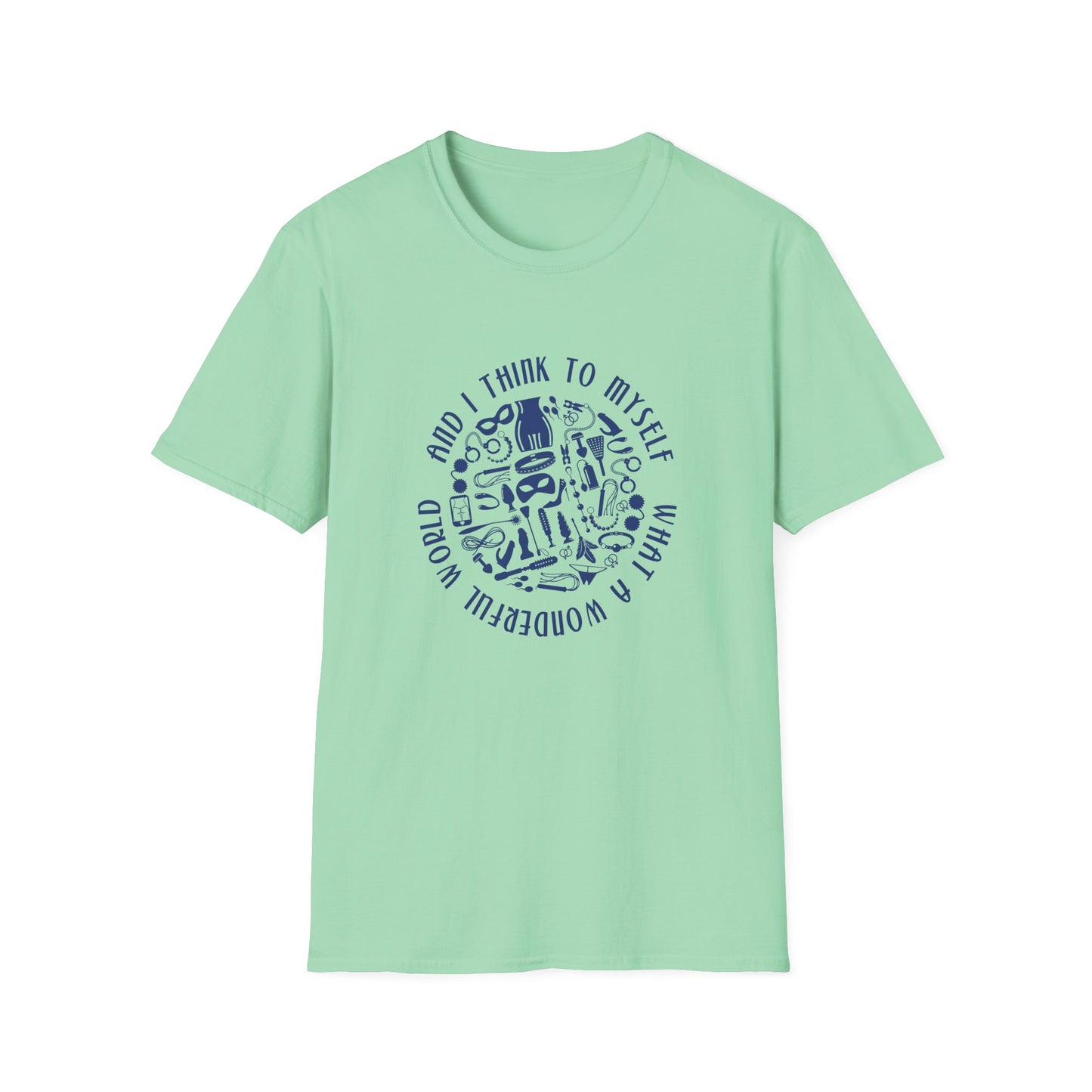 What a Wonderful World Adult Toys BDSM T-Shirt for Grownup Playtime. Perfect Gift for your BDSM Kink Parter