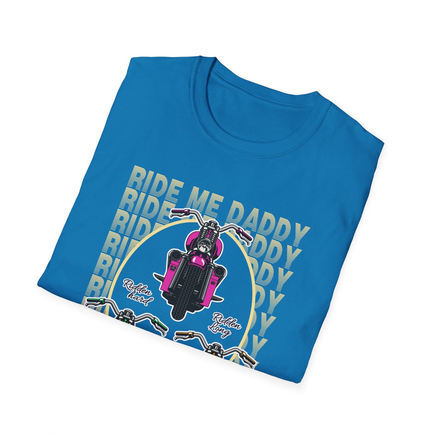 Ride Me Daddy Pop Art Inspired Motorcycle Princess T-Shirt. Spicy Motorcycle T-Shirt