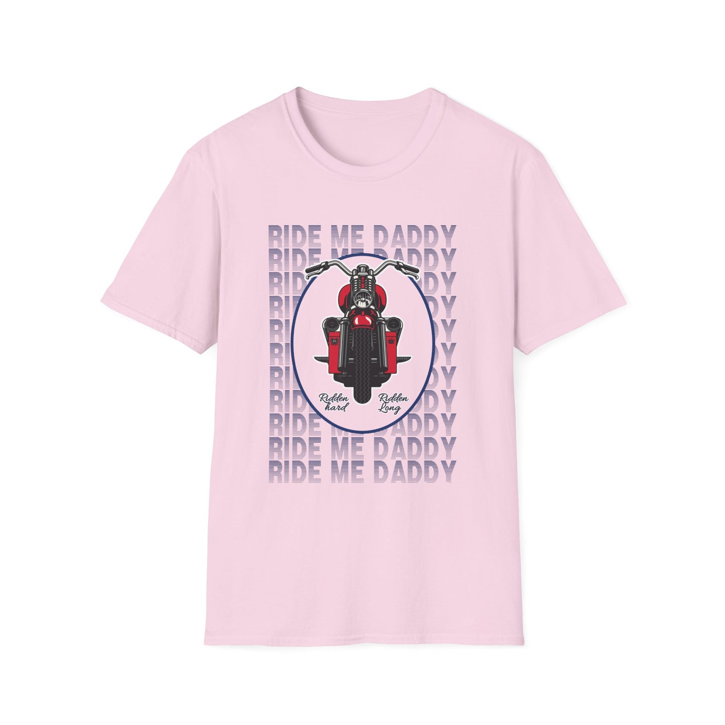 Ride Me Daddy Motorcycle Princess Adult T-Shirt. Spicy Kink Motorcycle T-Shirt