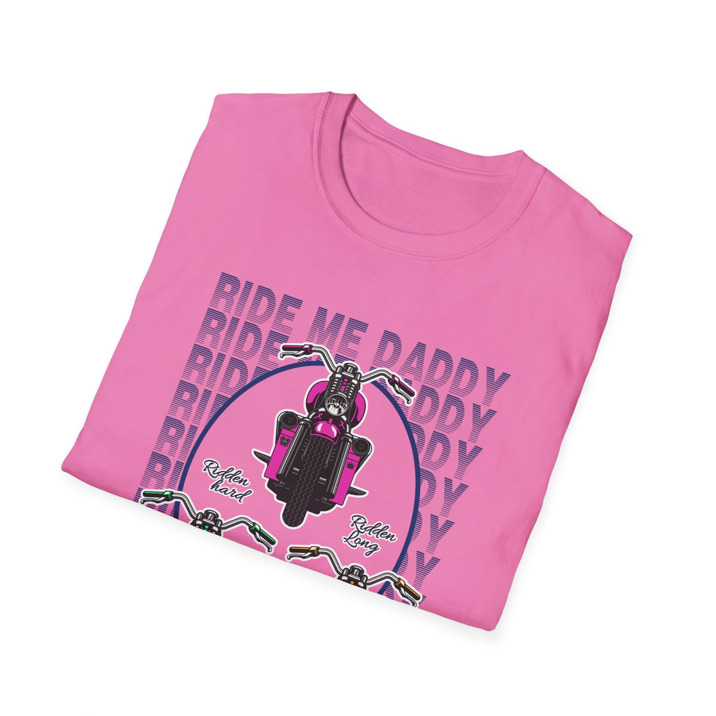 Ride Me Daddy Pop Art Inspired Motorcycle Princess T-Shirt. Spicy Kink Motorcycle T-Shirt