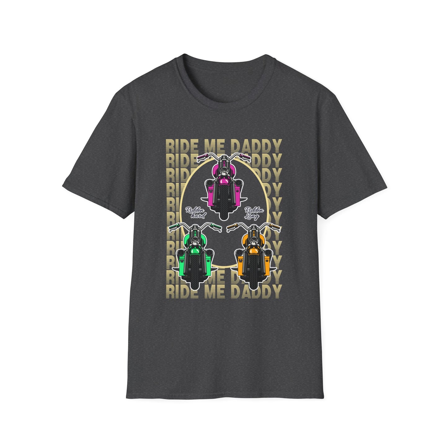 Ride Me Daddy Pop Art Inspired Motorcycle Princess T-Shirt. Spicy Motorcycle T-Shirt