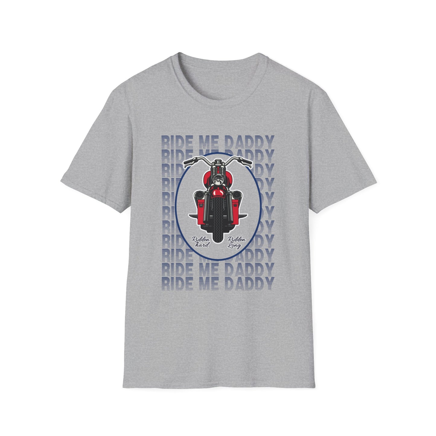 Ride Me Daddy Motorcycle Princess Adult T-Shirt. Spicy Kink Motorcycle T-Shirt
