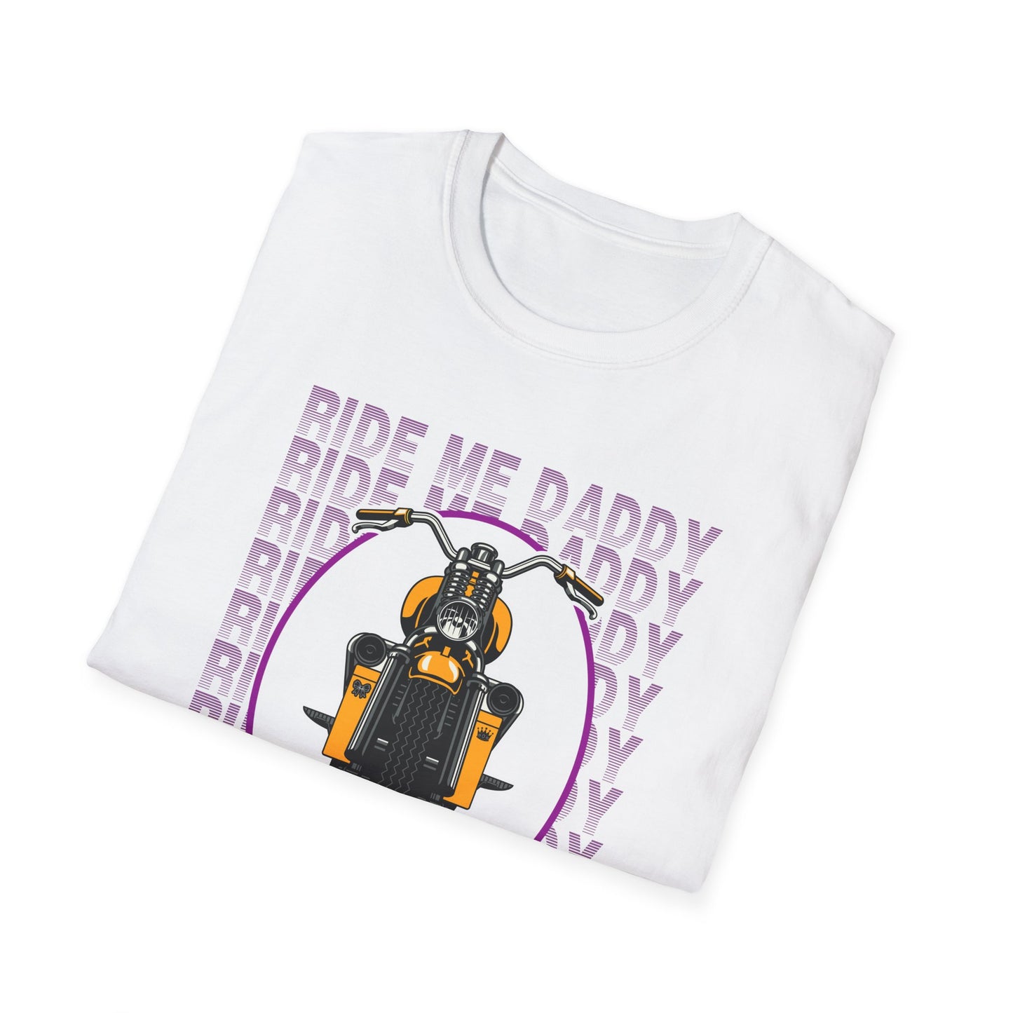 Ride Me Daddy Motorcycle Princess Adult T-Shirt. Spicy Kink Motorcycle T-Shirt
