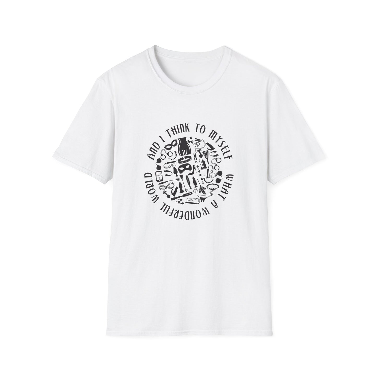 What a Wonderful World Adult Toys BDSM T-Shirt for Grownup Playtime. Perfect Gift for your BDSM Kink Parter