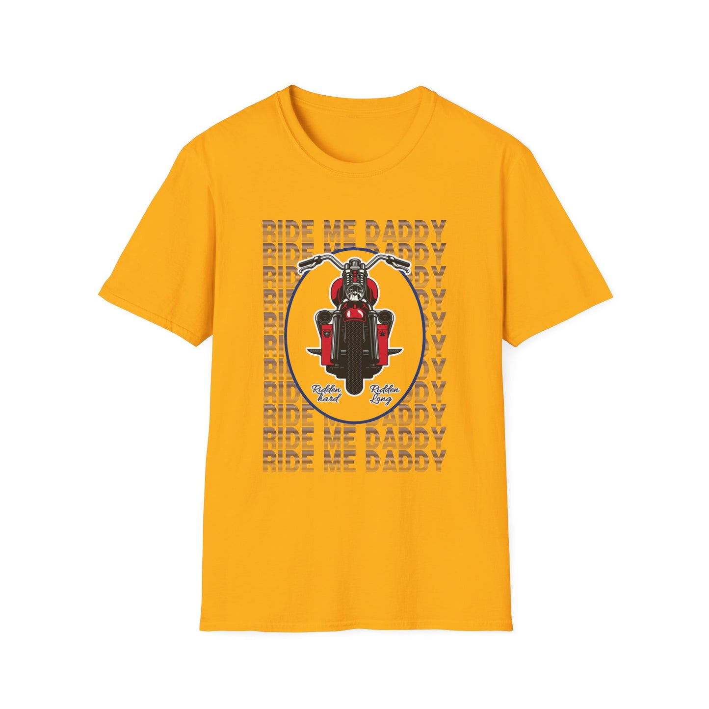 Ride Me Daddy Motorcycle Princess Adult T-Shirt. Spicy Kink Motorcycle T-Shirt