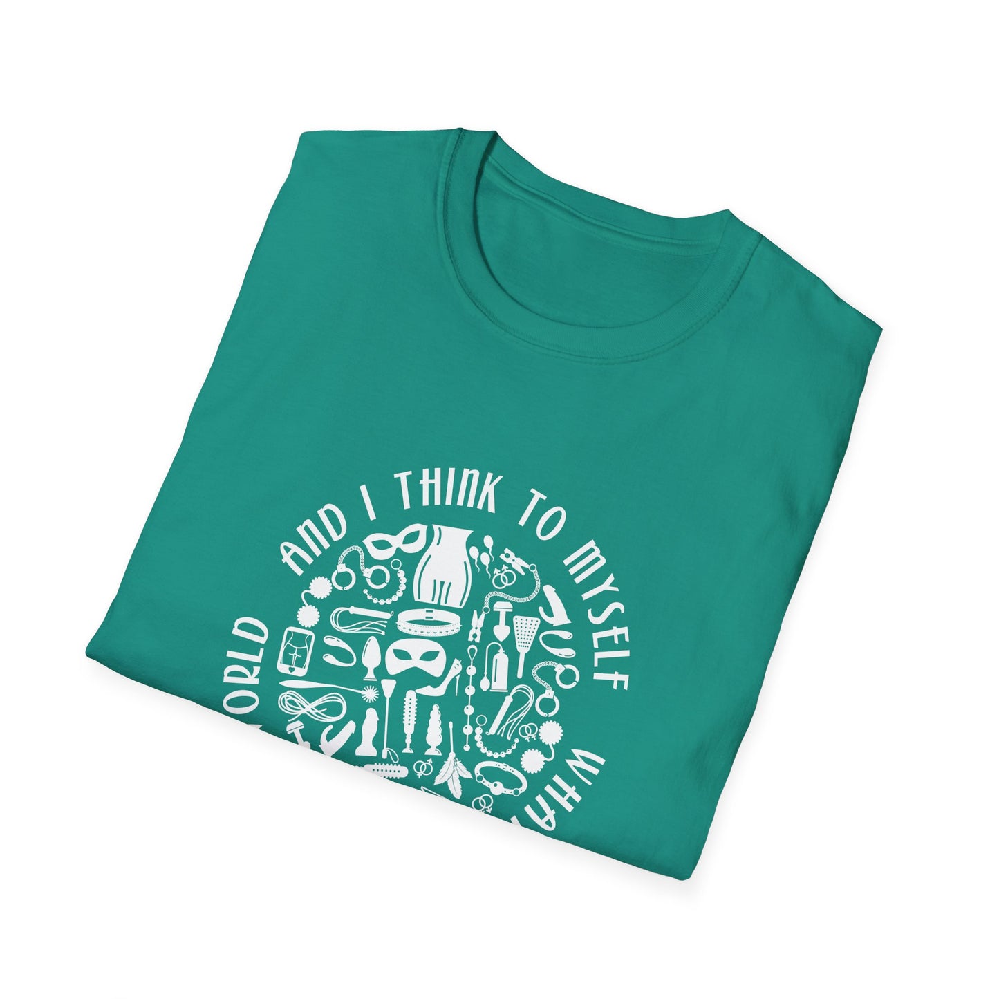 What a Wonderful World Adult Toys BDSM T-Shirt for Grownup Playtime. Perfect Gift for your BDSM Kink Parter