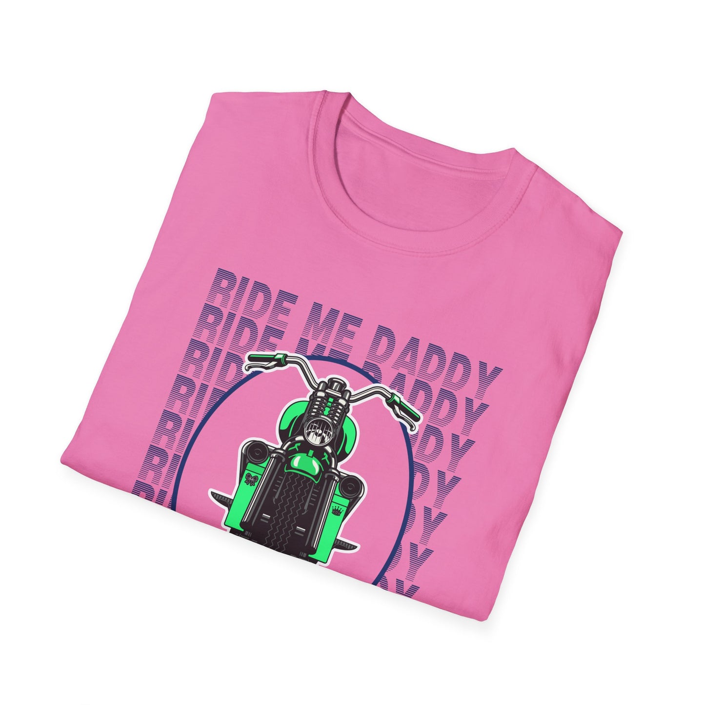 Ride Me Daddy Motorcycle Princess Adult T-Shirt. Spicy Kink Motorcycle T-Shirt