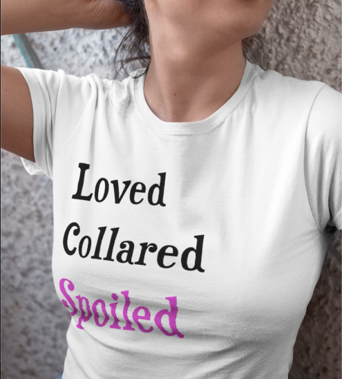 Loved Collared Spoiled T-Shirt for Adult Playtime, Perfect gift for your Submissive Kink Partner