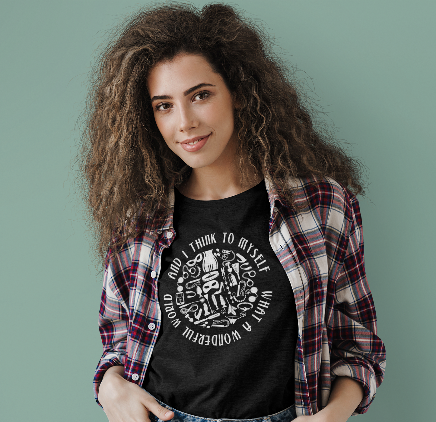 What a Wonderful World Adult Toys BDSM T-Shirt for Grownup Playtime. Perfect Gift for your BDSM Kink Parter
