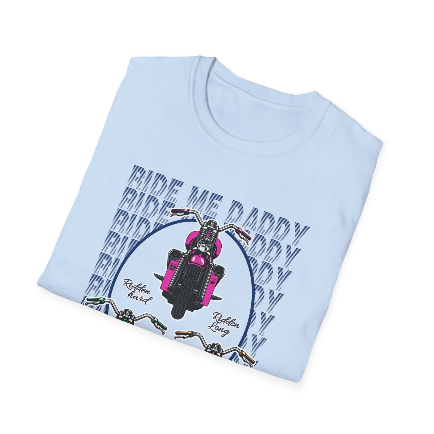 Ride Me Daddy Pop Art Inspired Motorcycle Princess T-Shirt. Spicy Motorcycle T-Shirt