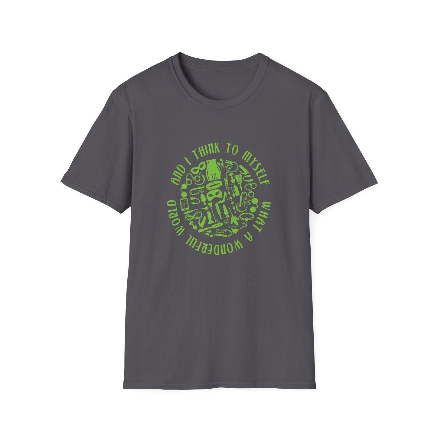 What a Wonderful World Adult Toys BDSM T-Shirt for Grownup Playtime. Perfect Gift for your BDSM Kink Parter
