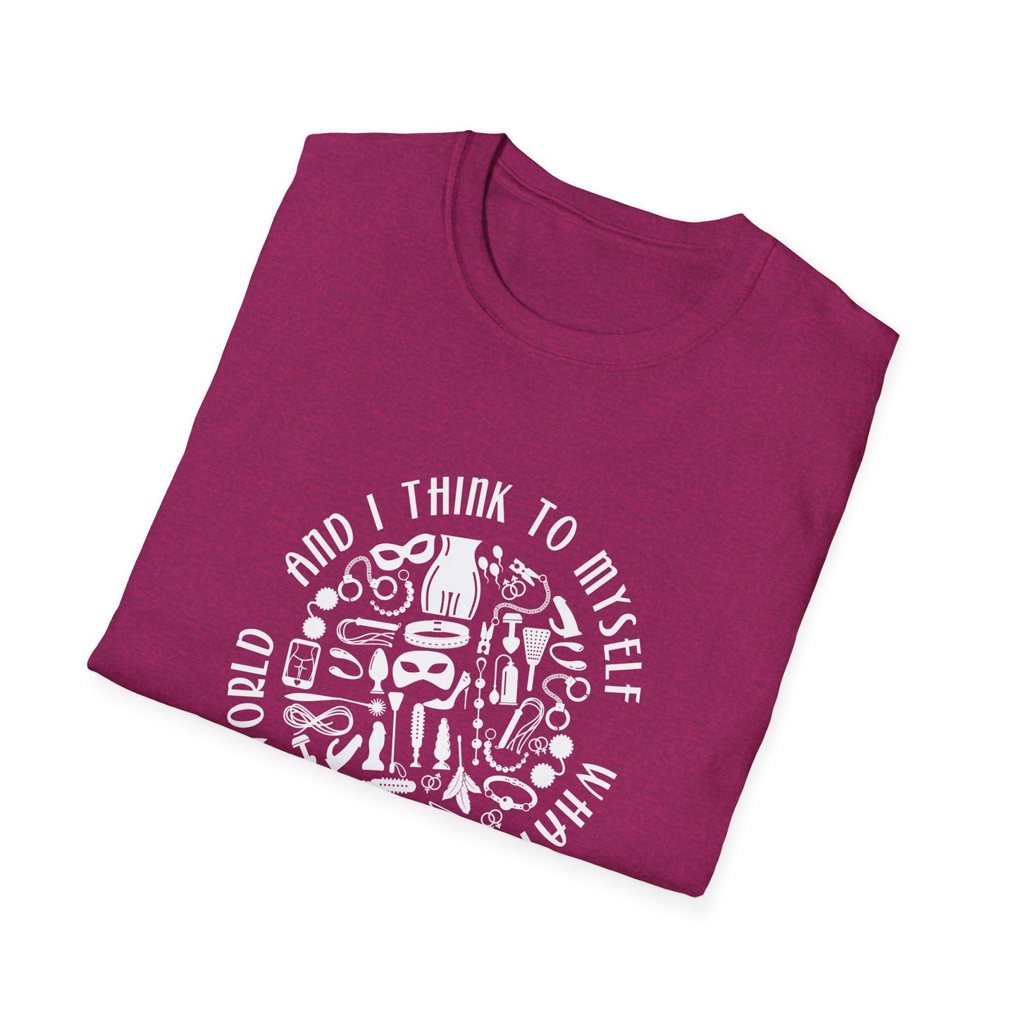 What a Wonderful World Adult Toys BDSM T-Shirt for Grownup Playtime. Perfect Gift for your BDSM Kink Parter