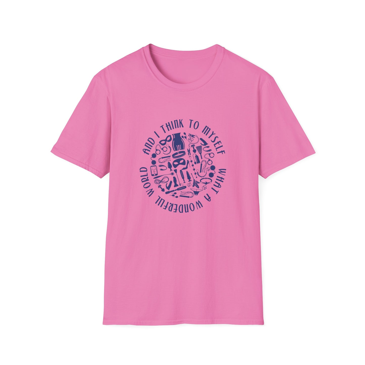 What a Wonderful World Adult Toys BDSM T-Shirt for Grownup Playtime. Perfect Gift for your BDSM Kink Parter