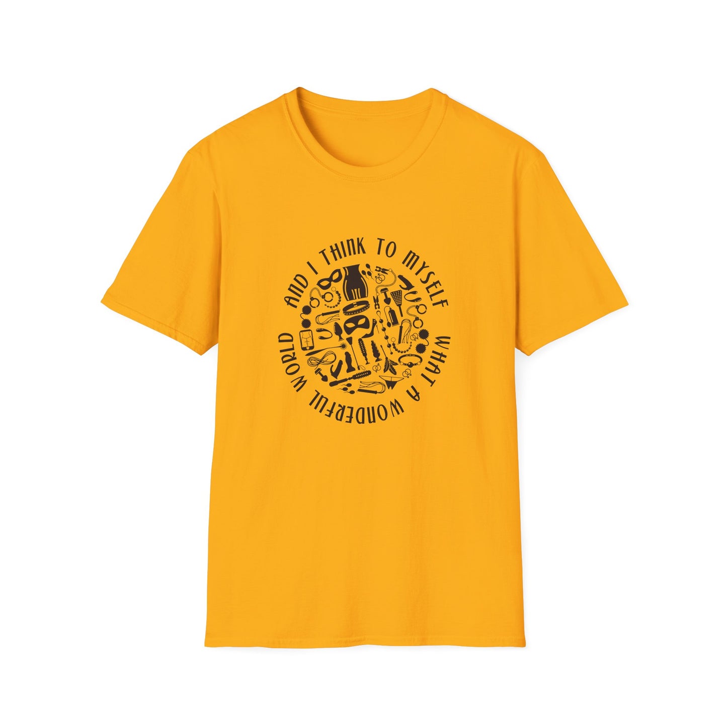 What a Wonderful World Adult Toys BDSM T-Shirt for Grownup Playtime. Perfect Gift for your BDSM Kink Parter
