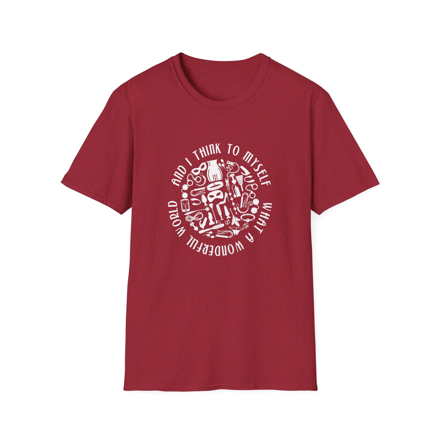What a Wonderful World Adult Toys BDSM T-Shirt for Grownup Playtime. Perfect Gift for your BDSM Kink Parter