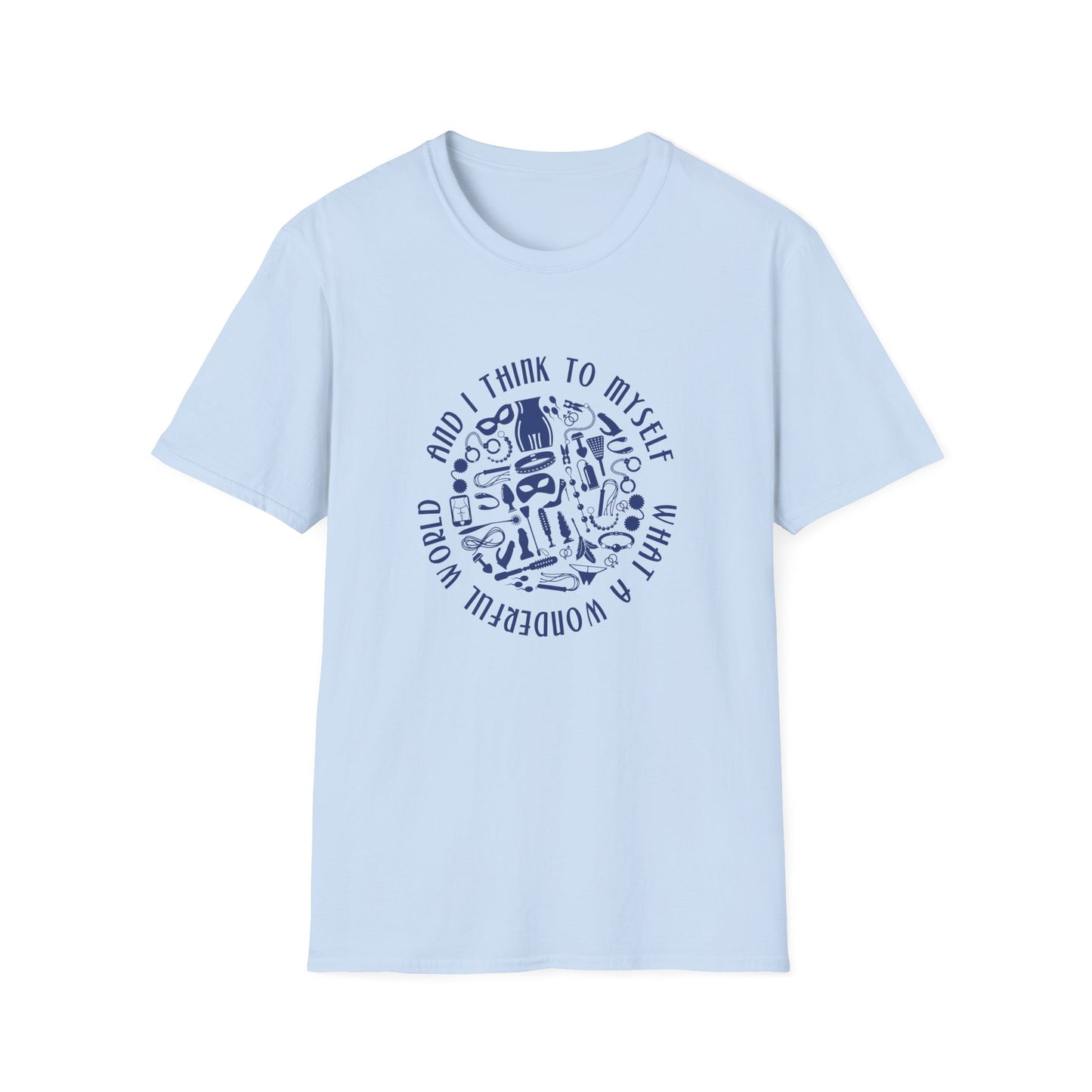 What a Wonderful World Adult Toys BDSM T-Shirt for Grownup Playtime. Perfect Gift for your BDSM Kink Parter