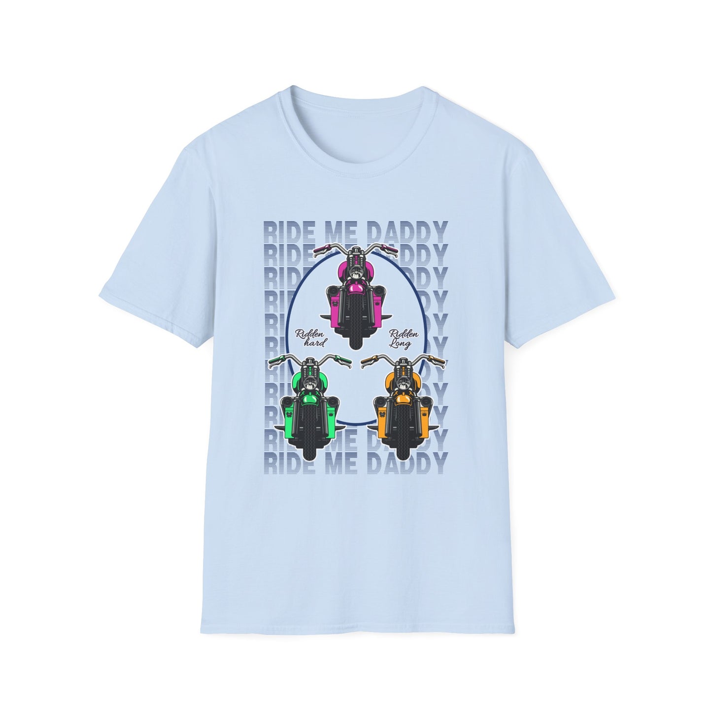 Ride Me Daddy Pop Art Inspired Motorcycle Princess T-Shirt. Spicy Motorcycle T-Shirt