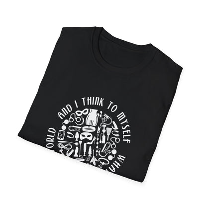 What a Wonderful World Adult Toys BDSM T-Shirt for Grownup Playtime. Perfect Gift for your BDSM Kink Parter