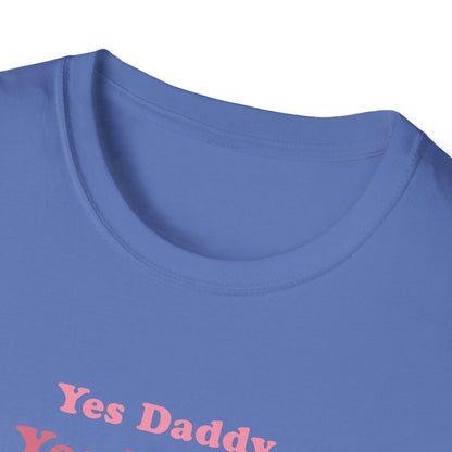Yes Daddy Adult Princess Graphic T-Shirt. Perfect Gift for your Princess Partner, Submissive T-shirt
