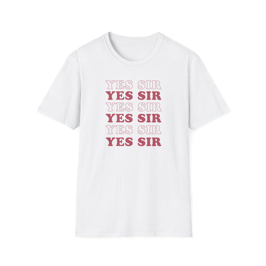 Yes Sir Adult Princess Graphic T-Shirt for Grownups. Perfect Gift for your Princess Partner, Submissive T-shirt