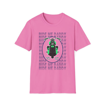 Ride Me Daddy Motorcycle Princess Adult T-Shirt. Spicy Kink Motorcycle T-Shirt