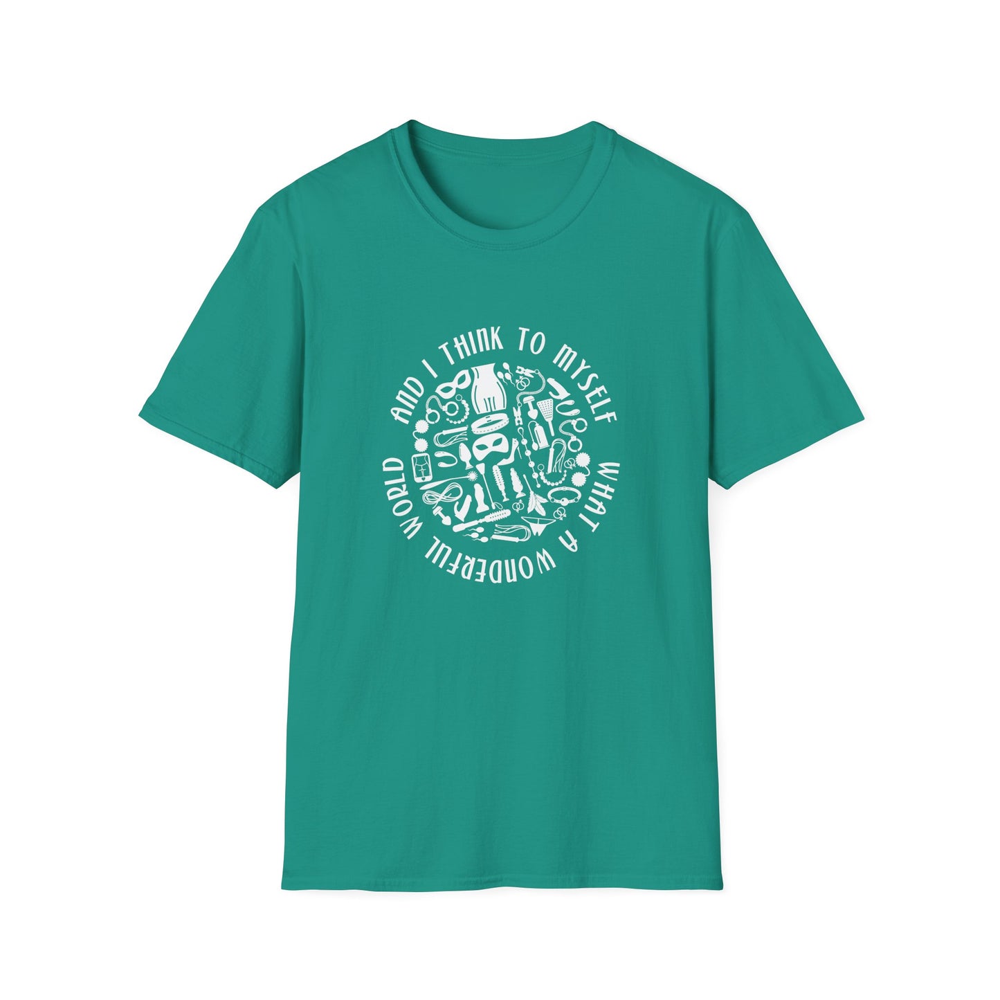 What a Wonderful World Adult Toys BDSM T-Shirt for Grownup Playtime. Perfect Gift for your BDSM Kink Parter