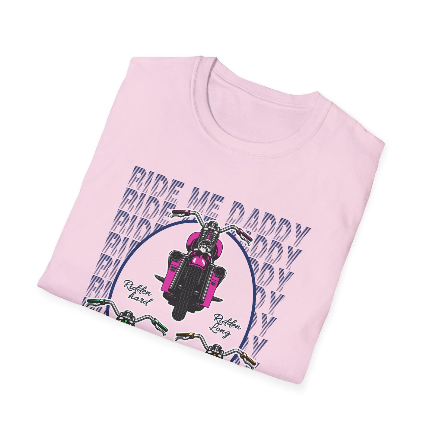 Ride Me Daddy Pop Art Inspired Motorcycle Princess T-Shirt. Spicy Motorcycle T-Shirt