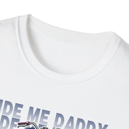 Ride Me Daddy Pop Art Inspired Motorcycle Princess T-Shirt. Spicy Motorcycle T-Shirt
