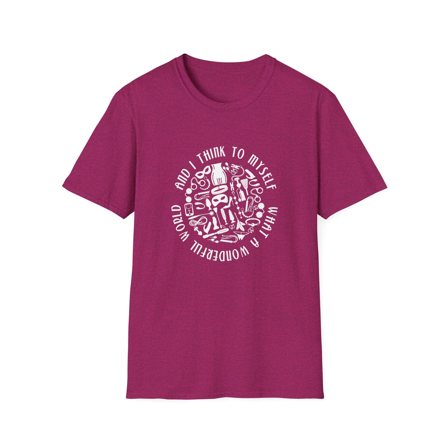 What a Wonderful World Adult Toys BDSM T-Shirt for Grownup Playtime. Perfect Gift for your BDSM Kink Parter