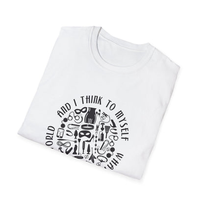 What a Wonderful World Adult Toys BDSM T-Shirt for Grownup Playtime. Perfect Gift for your BDSM Kink Parter