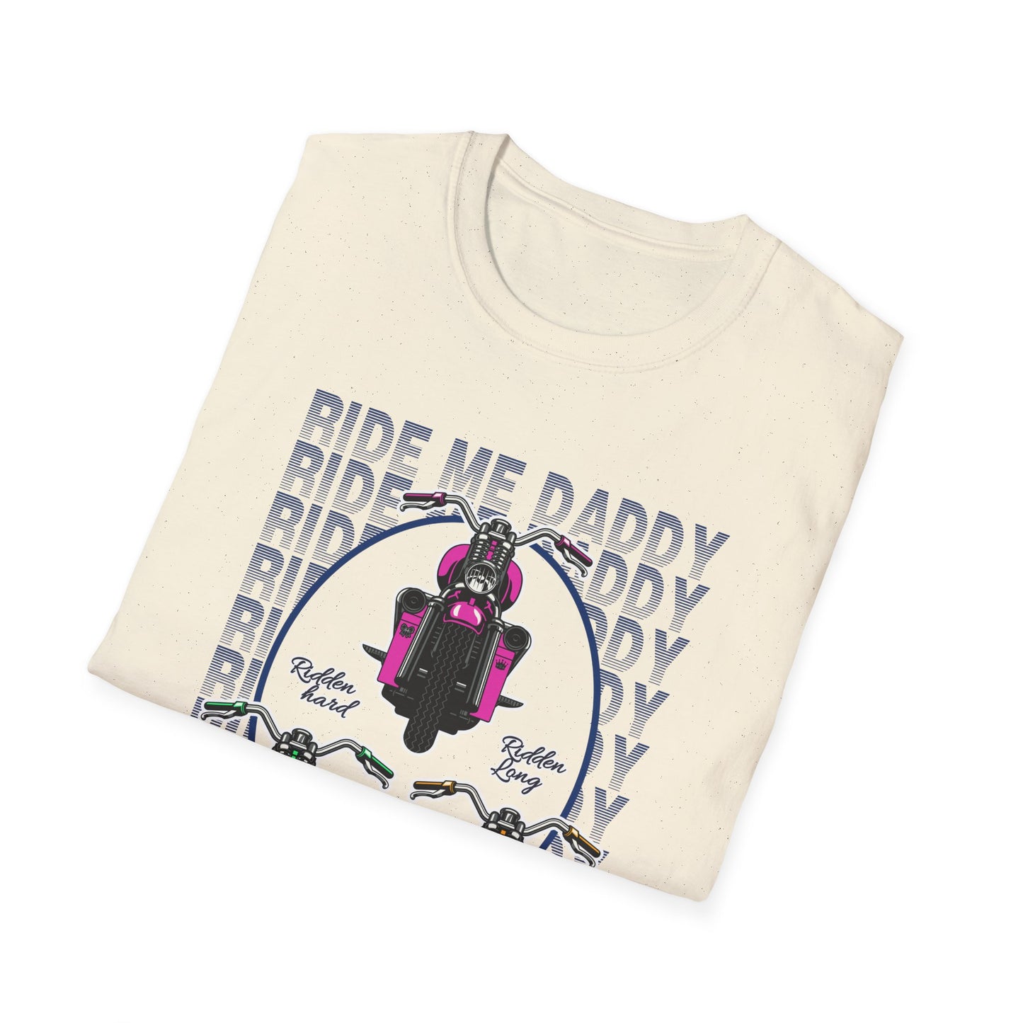 Ride Me Daddy Pop Art Inspired Motorcycle Princess T-Shirt. Spicy Motorcycle T-Shirt