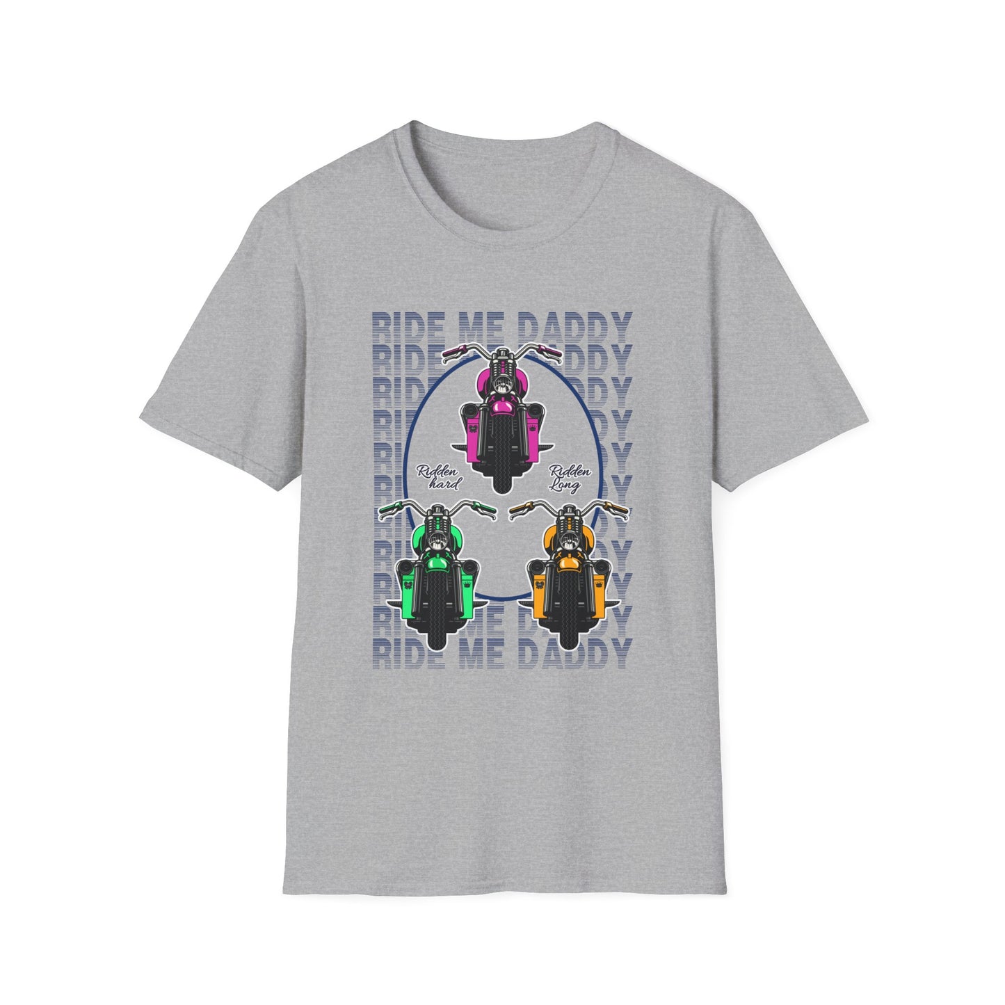 Ride Me Daddy Pop Art Inspired Motorcycle Princess T-Shirt. Spicy Motorcycle T-Shirt
