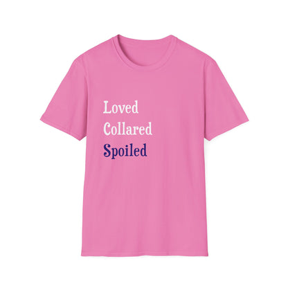 Loved Collared Spoiled T-Shirt for Adult Playtime, Perfect gift for your Submissive Kink Partner
