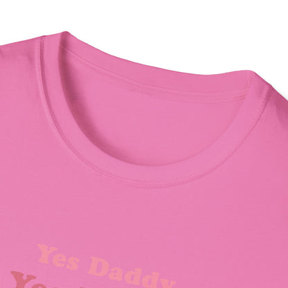 Yes Daddy Adult Princess Graphic T-Shirt. Perfect Gift for your Princess Partner, Submissive T-shirt