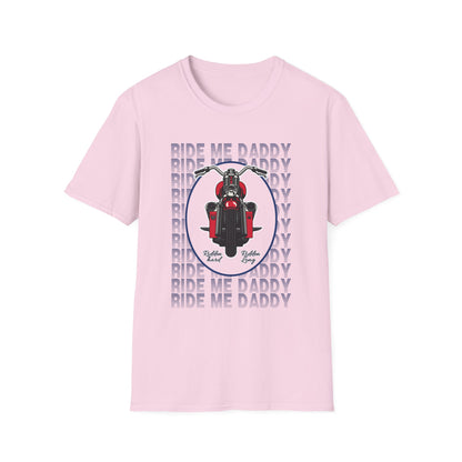 Ride Me Daddy Motorcycle Princess Adult T-Shirt. Spicy Kink Motorcycle T-Shirt
