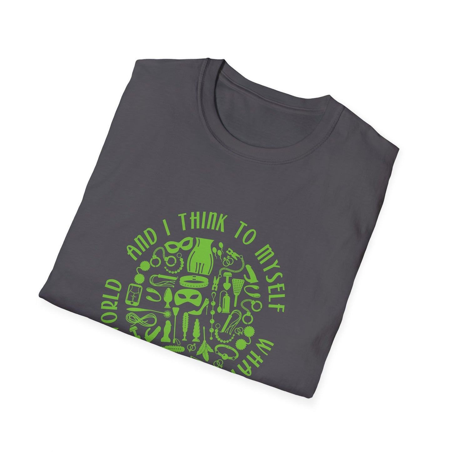 What a Wonderful World Adult Toys BDSM T-Shirt for Grownup Playtime. Perfect Gift for your BDSM Kink Parter
