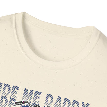 Ride Me Daddy Pop Art Inspired Motorcycle Princess T-Shirt. Spicy Motorcycle T-Shirt