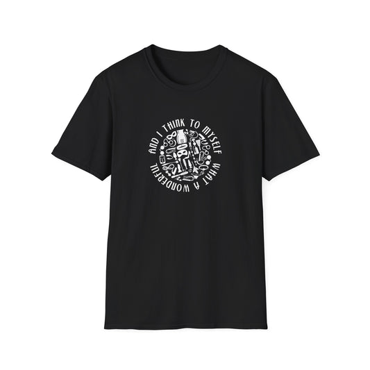 What a Wonderful World Adult Toys Graphic T-Shirt for Grownup Playtime. Perfect Gift for your BDSM Parter