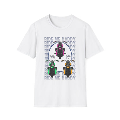 Ride Me Daddy Pop Art Inspired Motorcycle Princess T-Shirt. Spicy Motorcycle T-Shirt