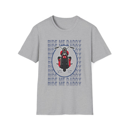 Ride Me Daddy Motorcycle Princess Adult T-Shirt. Spicy Kink Motorcycle T-Shirt