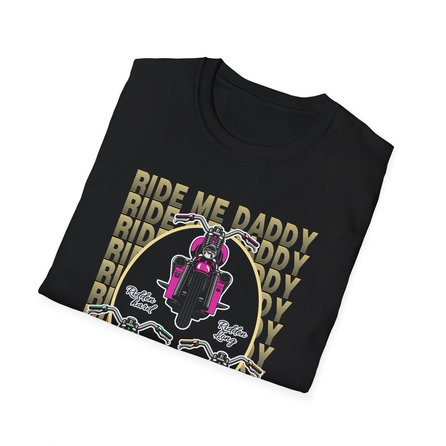 Ride Me Daddy Pop Art Inspired Motorcycle Princess T-Shirt. Spicy Motorcycle T-Shirt