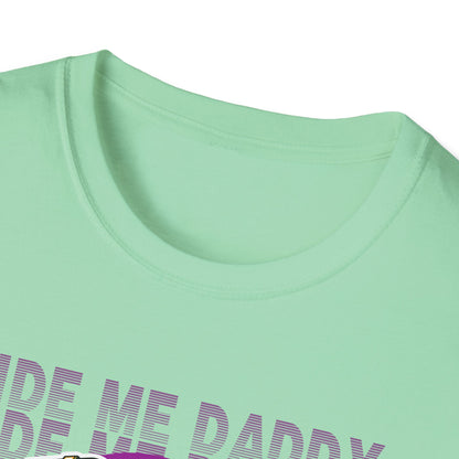 Ride Me Daddy Motorcycle Princess Adult T-Shirt. Spicy Kink Motorcycle T-Shirt