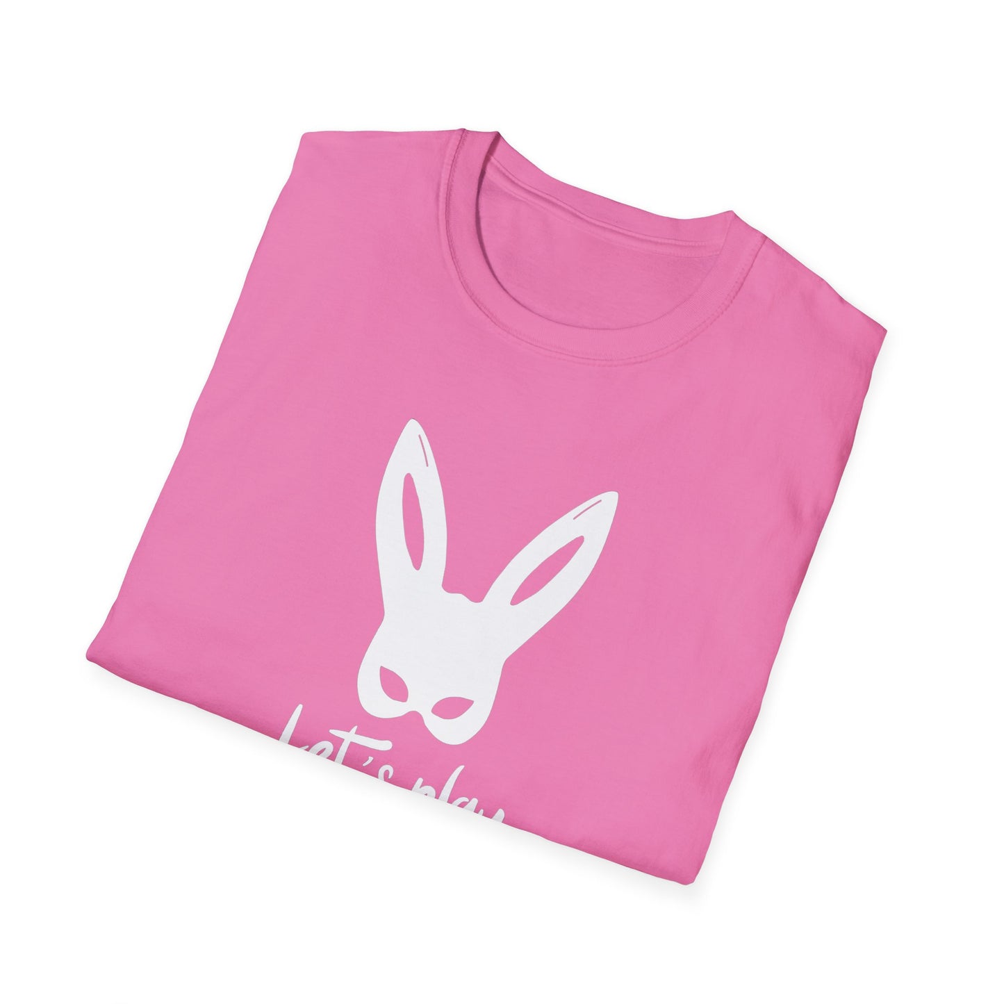 Lets Play Bunny Graphic T-Shirt for Adult Playtime, Perfect gift for your Partner