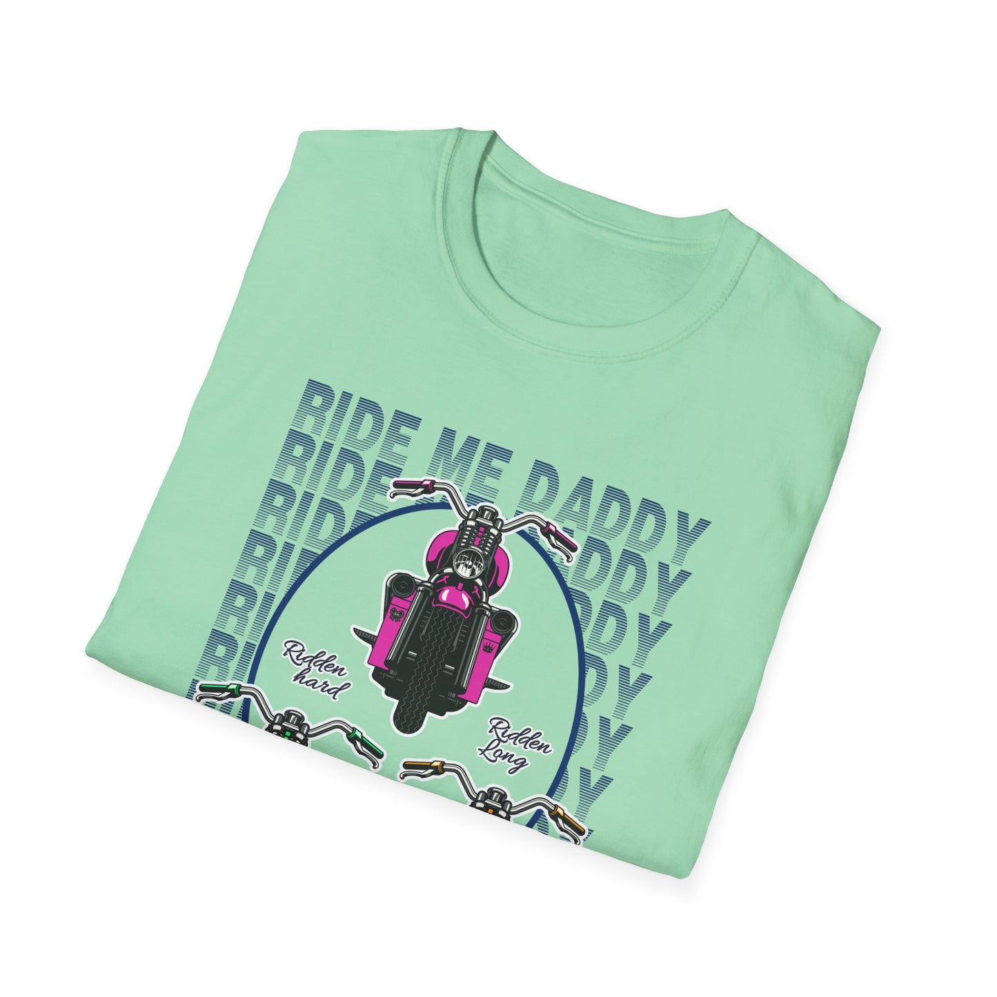 Ride Me Daddy Pop Art Inspired Motorcycle Princess T-Shirt. Spicy Motorcycle T-Shirt