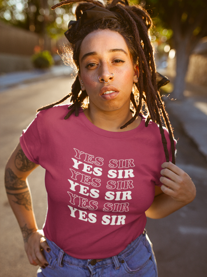 Yes Sir Adult Princess T-Shirt. Perfect Gift for your Princess Submissive Kink Partner